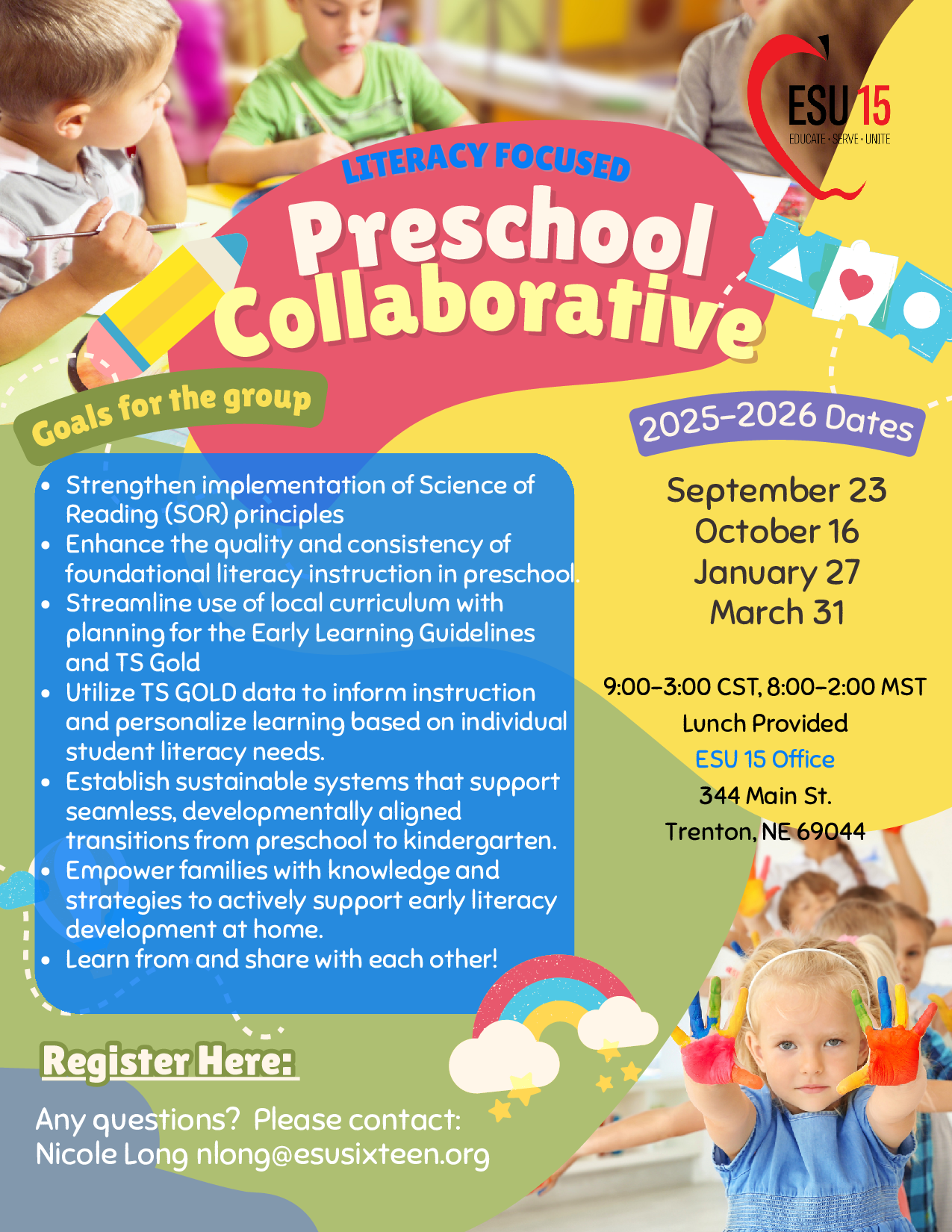 Literacy focused collaborative series for preschool